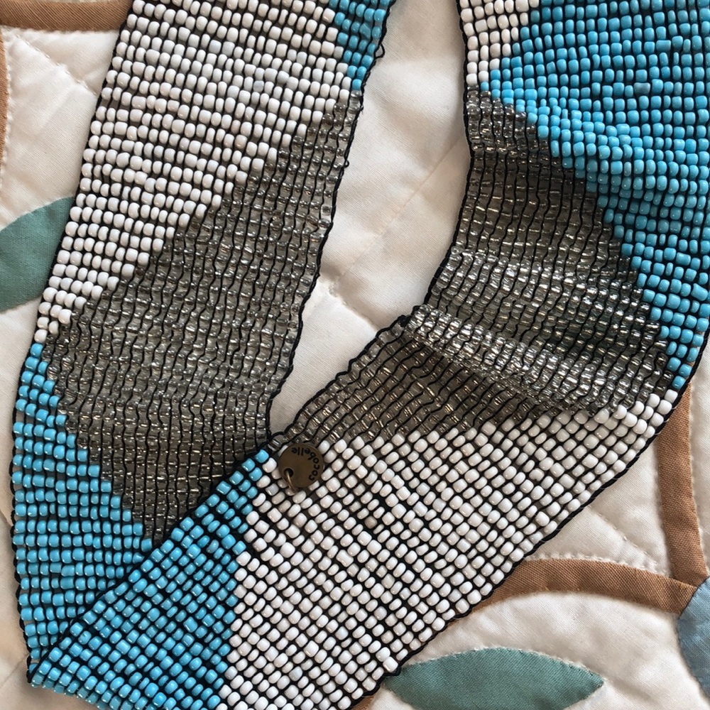 3 Anthropologie belts (cork, leather, beaded) - Picture 4 of 4